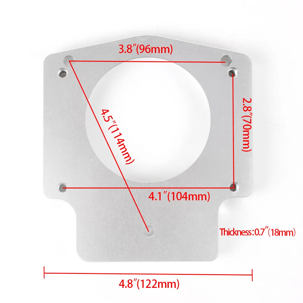 102mm Intake Manifold Throttle Body Spacer Adapter For GM LS1 LS2 LS6 LSX LS4 RS-THB027