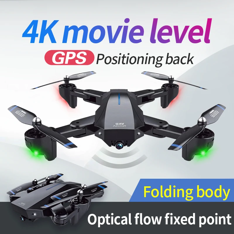 2020 S9 складной Дрон RC UAV 4K HD широкоугольная камера Квадрокоптер 1080p WiFi FPV двойная