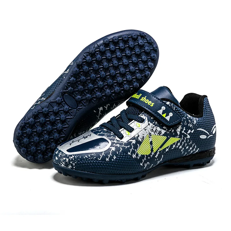 Children Football Shoes Soccer Boots Kids Boy Girl Sneakers New Leather High Top Soccer Cleats Training Outdoor Hook & Loop football shoes