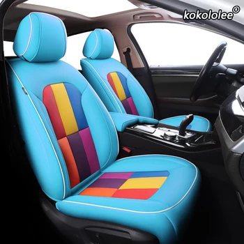 

kokololee Custom Leather car seat covers set For PEUGEOT 301 307 408 308 308s 508 3008 2008 4008 5008 seats cover cars protector