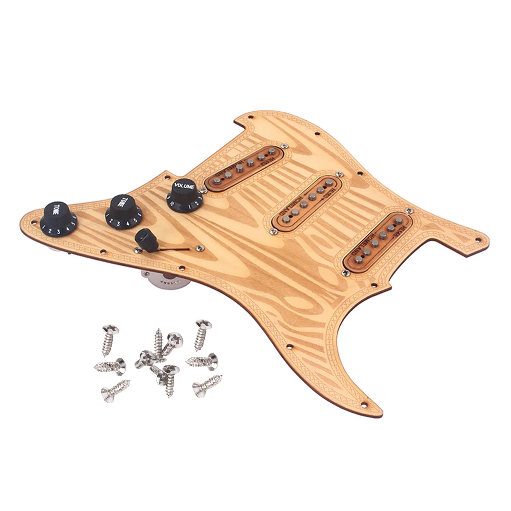 

Prewired Loaded Guitar SSS Pickguard Pickguard + 3 Piece Neck / Middle / Bridge Pickup Set For Electric Guitar Accessories