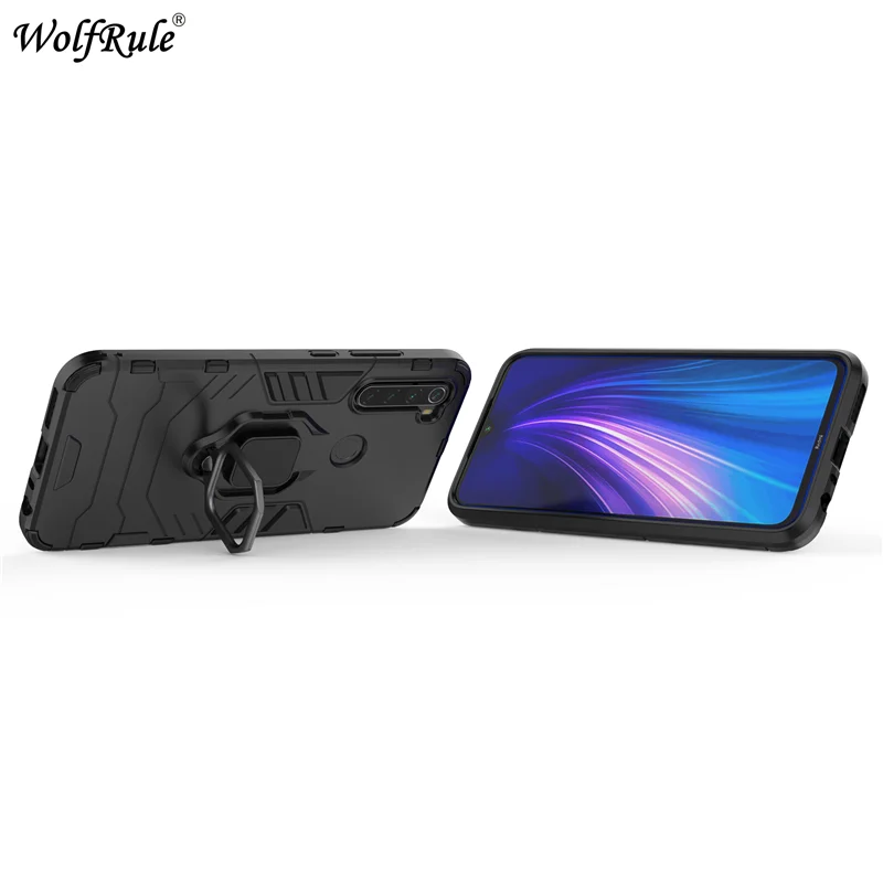 ل Redmi ملاحظة 8 غطاء ل Xiaomi Redmi ملاحظة 8 2021 حافظة صلبة PC حلقة حامل حامل المغناطيسي درع حافظة ل Redmi ملاحظة 8 Fundas