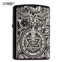 Cheap Zorro kerosene lighter wind proof retro grinding wheel personality guardian angel creative lighter gift for boyfriend Cheap Zorro kerosene lighter wind proof retro grinding wheel personality guardian angel creative lighter gift for boyfriend