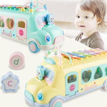 

Plastic Xylophone Bus Car Music Instrument Toy for Children from 1 to 3 Kids Education Toddler Mobile Toy for Boys Girls HC0097
