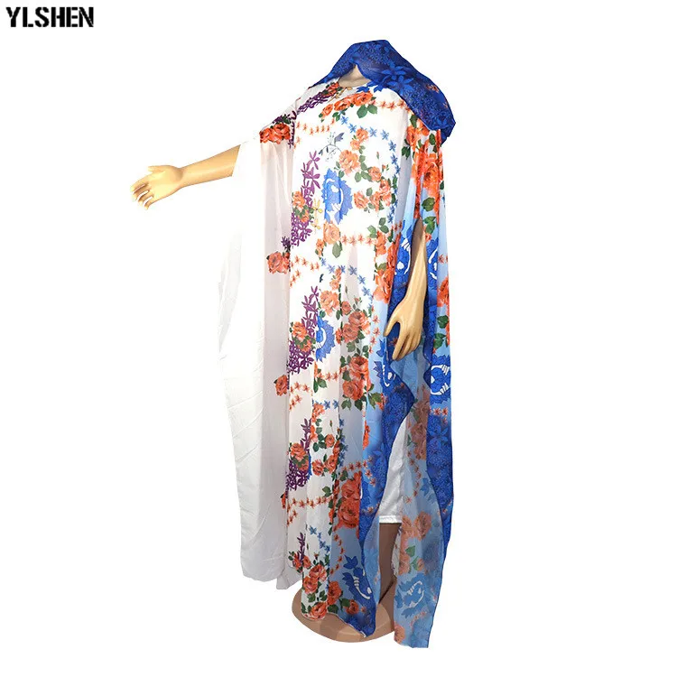 African Dresses for Women 2019 New African Clothes Dashiki Hooded Ankara Dresses Bazin White Print Traditional Two Piece Set African Long Dress Wear for Lady Hight Quality Fashion Basin Riche Robe Africaine Femme 2019 04