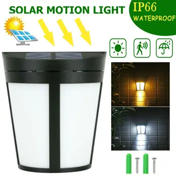 

NEW Outdoor LED Solar Powerful Light Wall Mount Garden Path Fence Courtyard Lamp