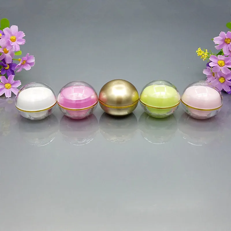 

Wholesale 10G Acrylic Cream Bottles Spherical Eye Cream Jars Facial Mask Containers Essence Bottles Cosmetic Packaging 5 Corlors