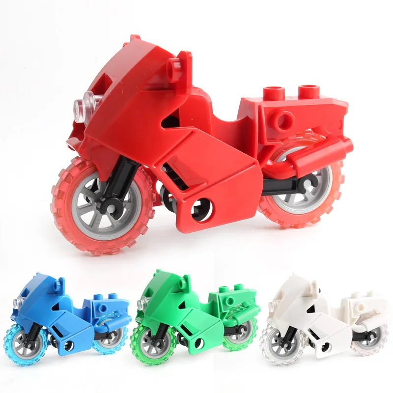 Legoing City Blocks SWAT MOC Motor Vehicles Motorcycle Building Blocks Toys For Children Assemble City Legoing Motor Parts Toy