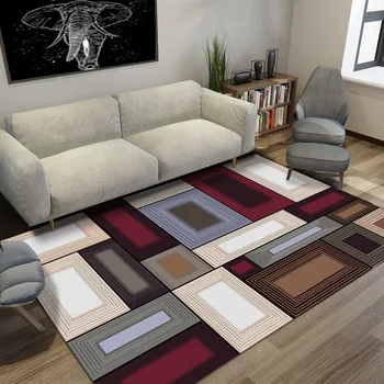 

Geometric Simplicity Large Area Rug Home Decor Art Carpets For Living Room Bedroom Anti-Slip Floor Mat Carpets Drop Ship