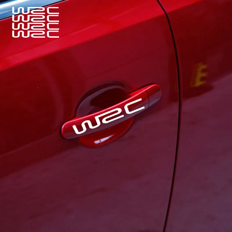 4 шт./лот персонализированные наклейки для автомобиля стикер WRC World Racing Development креативная Автомобильная дверная наклейка на ручку стайлинга автомобиля - Название цвета: Style06
