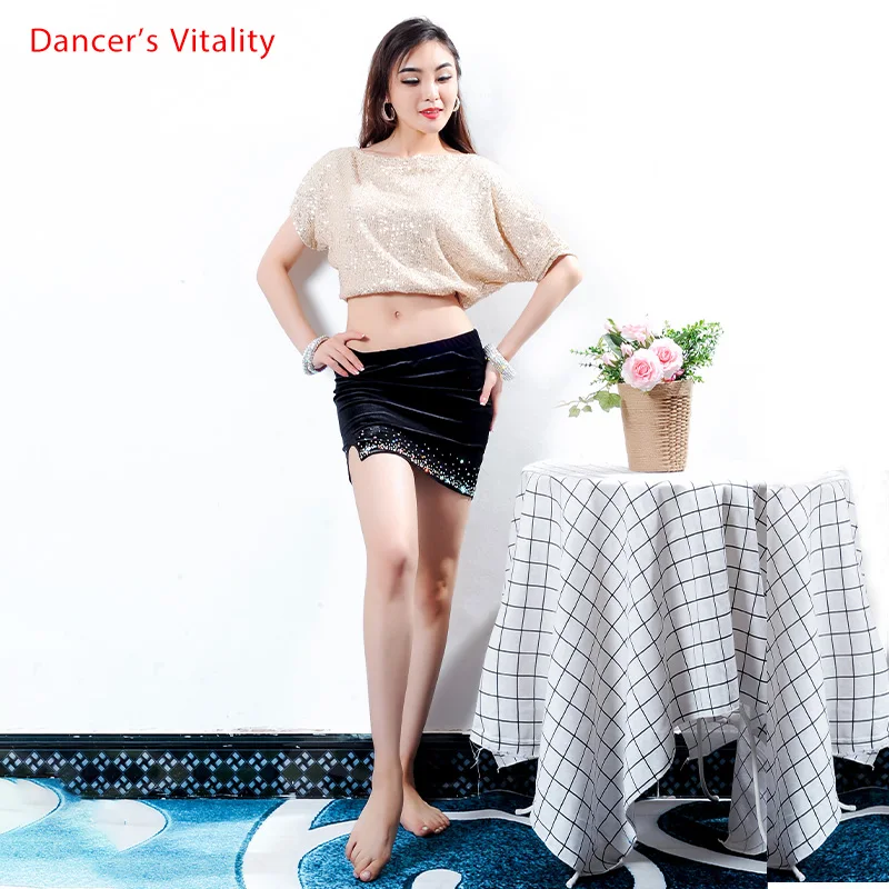 

Modal Belly Dance Costume For Women Sexy Belly Dancing Skirt Professional Dancer Outfit Suit Sequins and Short Skirt for Bellyda