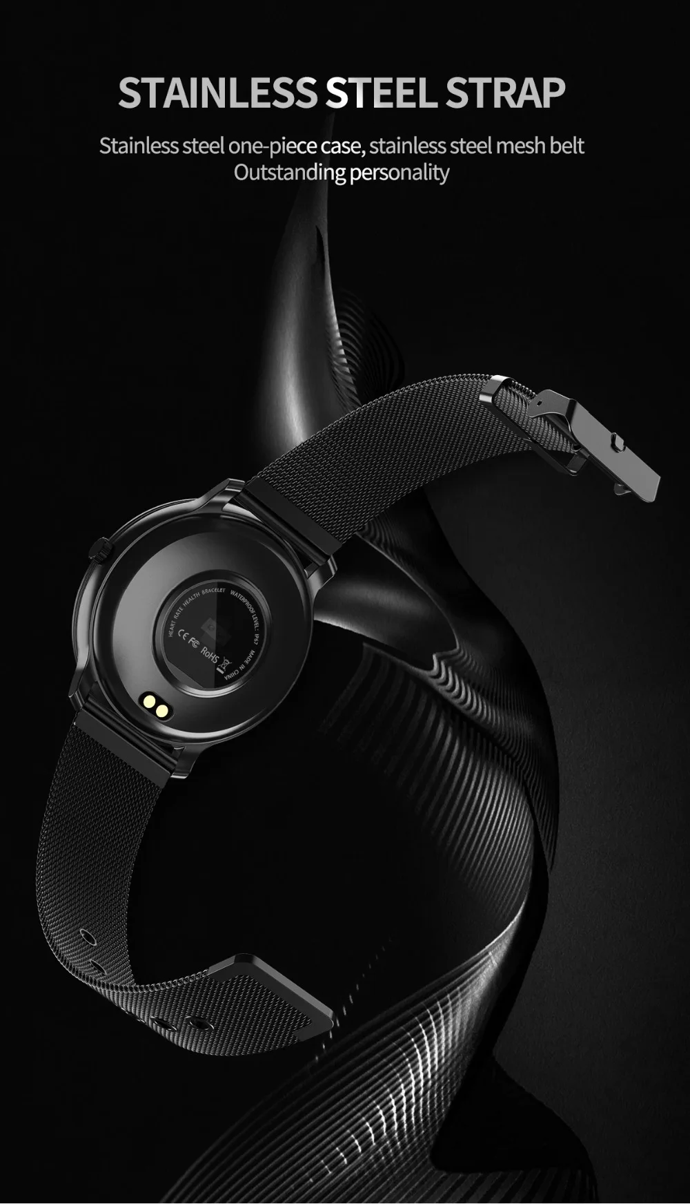 Wearpai R88 новейший умный браслет круглый экран Bluetooth Калорий пульсометр кровяное давление мониторинг сна водонепроницаемый Smartband