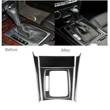 

Carbon Fiber Decoration Cover Gear Shift Panel Trim Decor Set Auto New