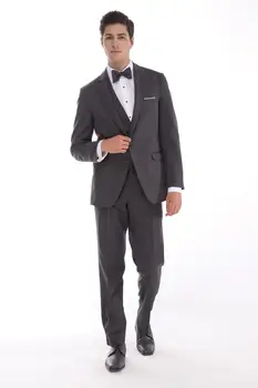 

wedding suits for men suit charcoal gray 3 peice formal tuxedos 2020