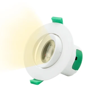 

Adjustable Angled 7W LED Small Recessed Ceiling Downlight Recessed LED Spotlight Warm White 3000K Cut Hole 70-75MM AC100~240V