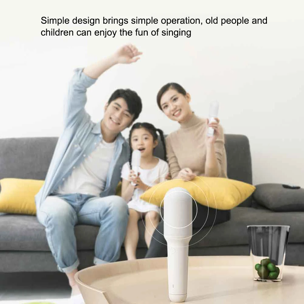 Xiaomi YMI Bluetooth Встроенный микрофон для караоке беспроводной запись подходит ручной тип C микрофон для семейных встреч