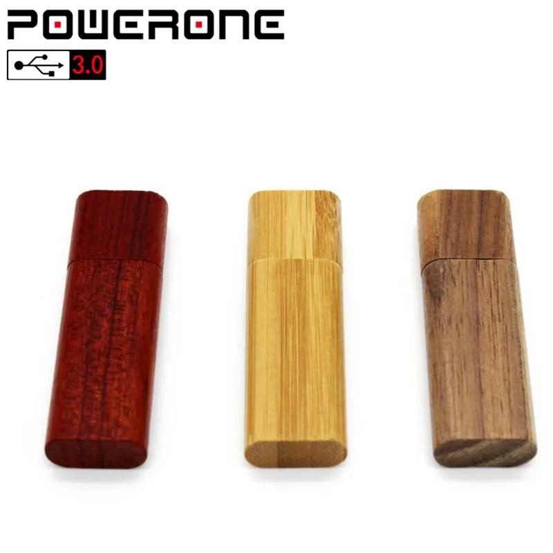 Деревянный бамбуковый USB флеш накопитель POWERONE 3 0 флэш с деревянными чипами Флэшка