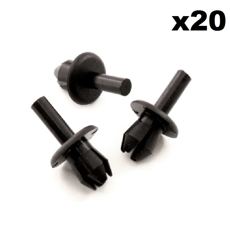 20x для Vauxhall Astra зажимы бампера 2004-2010(Mk5/H)-пластиковые заклепки переднего бампера