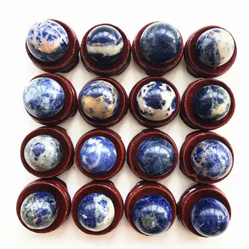 

Dropshipping 19-21mm Natural Gemstone Blue Sodalite Sphere Crystal Globe Ball Chakra Healing Reiki Stone Crafts Minerals 1pc