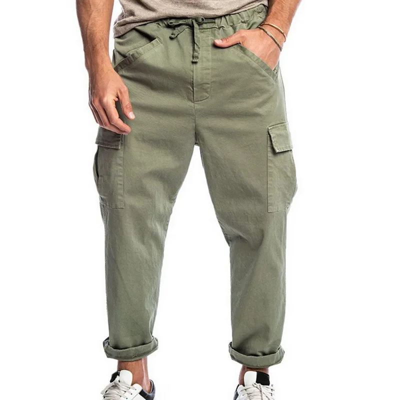 Тактические Брюки армейские мужские камуфляжные Jogger мужские брюки повседневные хлопковые брюки с карманом, на змейке Военный стиль pantalon homme - Цвет: Синий