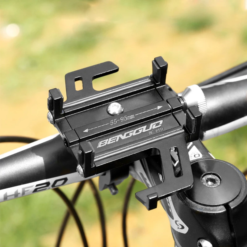 

Aluminum Alloy Bicycle Phone Holder Motorcycle Handlebar Mount for 3.5-6.2" Smart Phone for iPhone Xs Max Xr X 8 Samsung Xiaomi