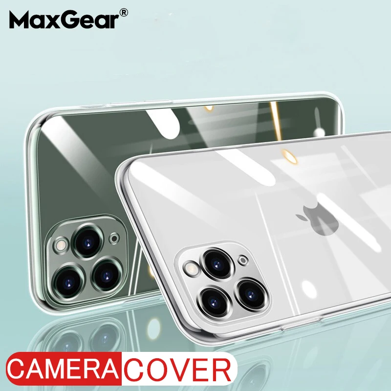 Для iPhone 11 Pro XS Max прозрачный чехол Защита камеры Coque Fundas для XR X 8 7 6 6S Plus тонкий