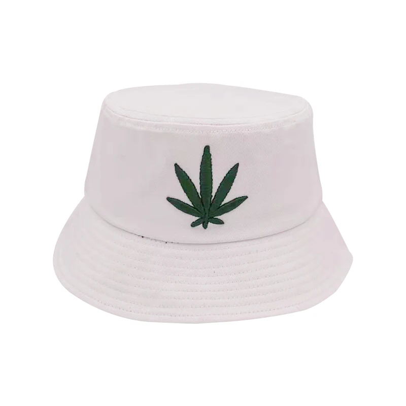 Мужские и женские шапки в виде листочка в стиле хип-хоп, модные шапки в рыбацком стиле с вышивкой, хлопковые летние повседневные Шапки с козырьком в стиле Swag Bob