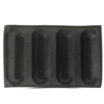 

4 Hole Oval Bread Baking Mold Long Bread Hot Dog Cake Cake Non-Stick Baking Tray Baking Mold