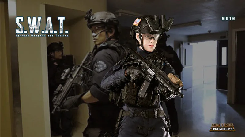 1/6 масштаб Коллекционная полный набор женский Solider Mini Times игрушки SWAT M016 фигурка модель для фанатов праздничные подарки