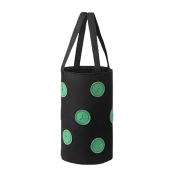 

Strawberry Planting Bag Growth Pot Backyard 3 Gallons Balcony 13 Holes Indoor Outdoor Folding Hanging Container With Handles