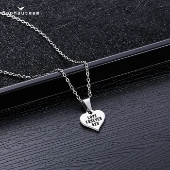 

Custom Name Necklace Stainless Steel Love You Forever 520 Pendant Necklace for Women jewelry female Girl Christmas Present Gift