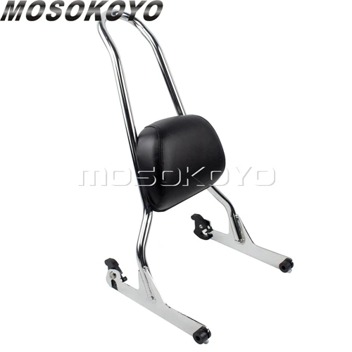 silver Черный Сисси Бар спинки задний пассажирский Pad w/болт для Harley Softail Fat Boy FLSTF FLSTFB стандарт fxst FXSTC FXSTB FXSTC - Цвет: silver