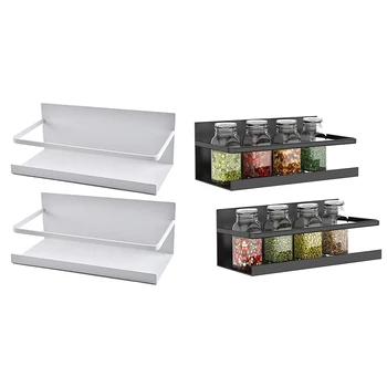 

netic Spice Rack 2 Pack Spice Storage Shelf Strongly netic Kitchen Organizer Racks for Spices Bottle, Tea, Coffee Syrup an