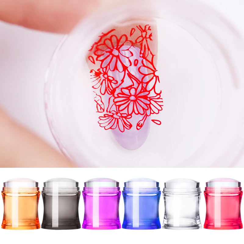 1 шт. набор штампов для ногтей, прозрачные скребок для ногтей с цветными ручками, силиконовая прокладка, штамповочные пластины, инструменты для дизайна ногтей