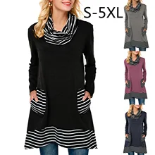 Wipalo S-5XL новые осенние Для женщин толстовка модная одежда с длинными рукавами в полоску с карманами и принтом толстовка, повседневные худи женские пуловеры