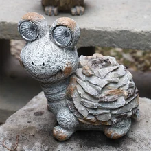 Уличная садовая скульптура современные заборы сад Солнечный свет дорога, тропа садовые статуи украшения милый туртел смола фигурка