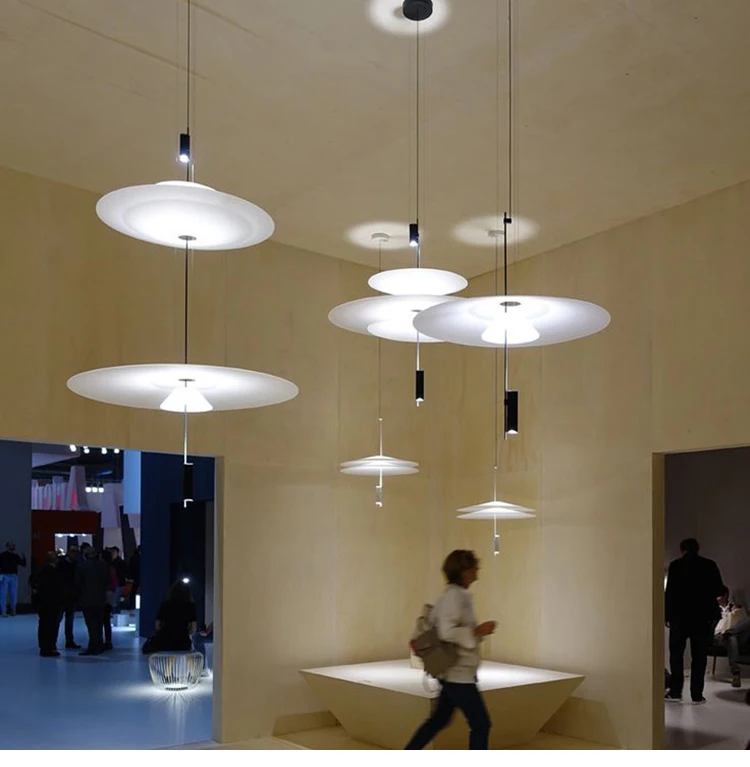 H05328e4ff3a84aa0a06d7aecaa04a5a55 Modern Personality LED Hanging Lamp Flying Saucer Home Decor Denmark Designer Dining Table Bar Living Room UFO Pendant Lights