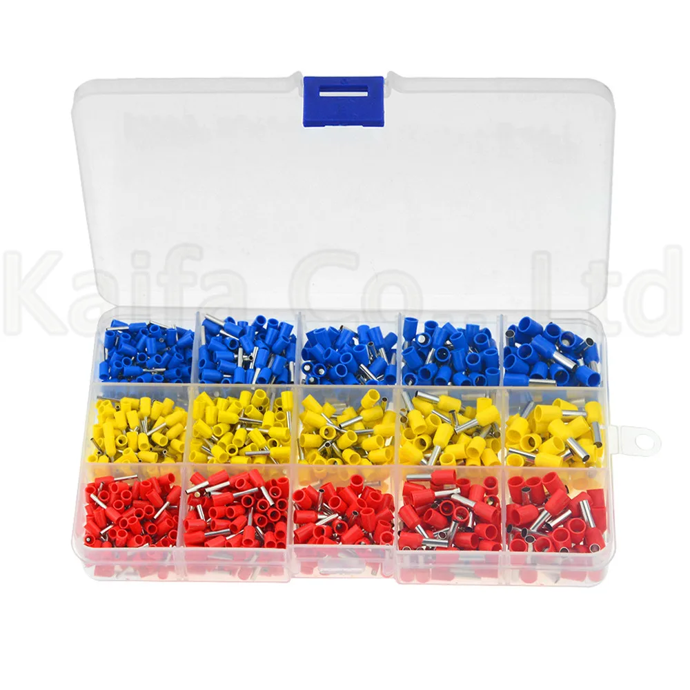 

1000pcs Cable Wire Terminal Connector with Hand Ferrule Crimper Plier Crimp Tool Kit Set AWG10-23