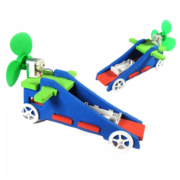

DIY Small Invention Air Pulp Power Race Car Science And Technology Small Production feng zhi su Air Power Car Model Handmade Les