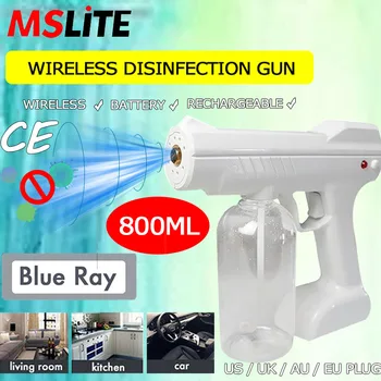 

negative ion blue nano disinfectant spray wireless battery gun portable air purifier handheld air humidifier