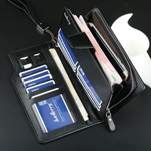 Baellerry, длинный мужской кошелек на молнии, кошелек для мужчин, портмоне, клатч, мужские кошельки, portefeuille homme MWS002-4