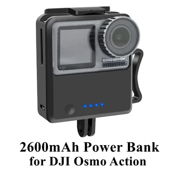 

2600mAh Power Bank Portable Backup Power Frame Shell External Battery Type-C Plug for DJI OSMO Action Sports Cameras Accessories