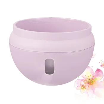 

1pc Hanging Flowerpot Plastic Succulent Planter Decorative Plant Orchid Hanging Pot with Chain - Size L (Pink)