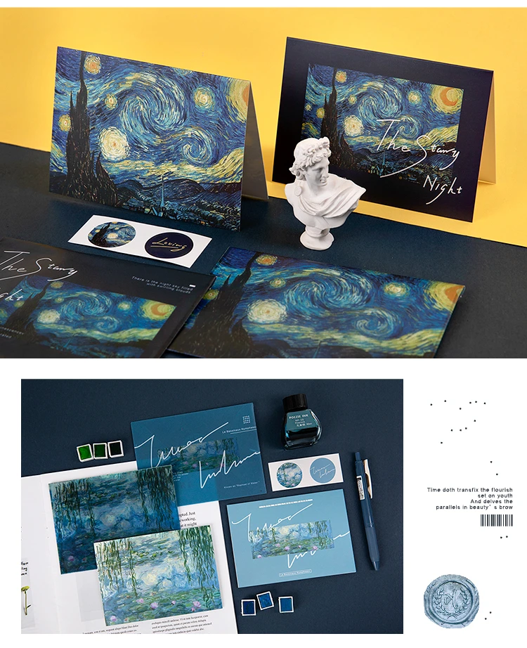 Art Museum Series Sulfuric Acid Paper Envelope and greeting card Decoration Wedding Letter Invitation Scrapbooking Gift