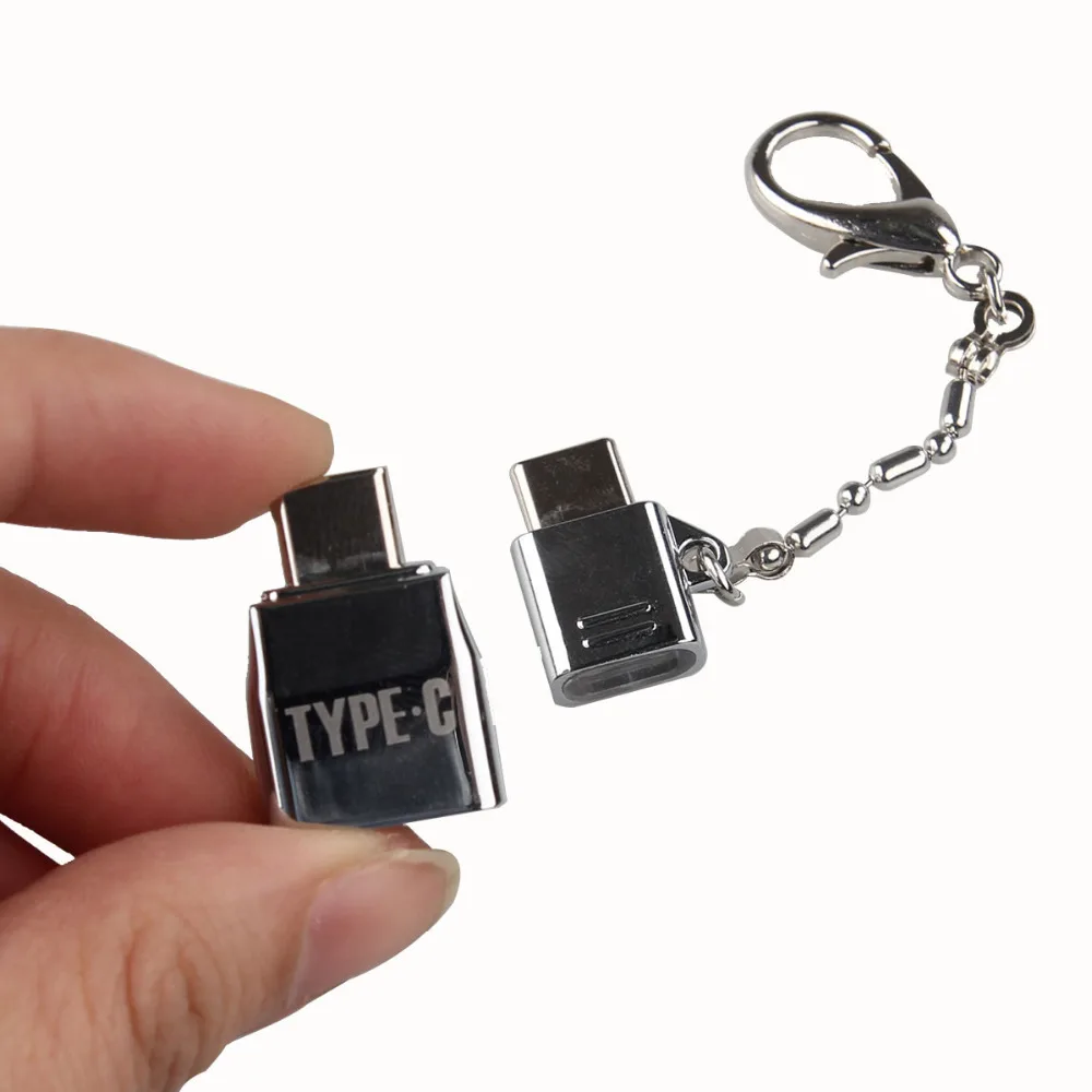 Набор адаптеров типа C Micro USB для type-C и USB для type-C OTG конвертер ключей из алюминиевого сплава