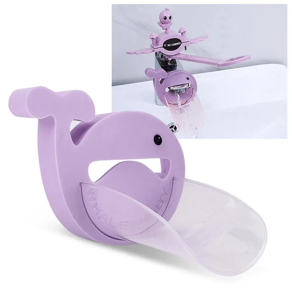 type b purple Кран для воды в форме акулы из мультфильма, расширитель для раковины, расширитель для детских ручных инструментов для мытья ванной комнаты, кухонный инструмент, игрушка для ванны - Цвет: type b purple