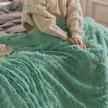 

Soft Fluffy Bed Blanket,Solid Warm Winter Blanket,Plush Throw Blanket on the bed,Decorative Blanket for Bed Sofa,Best gifts