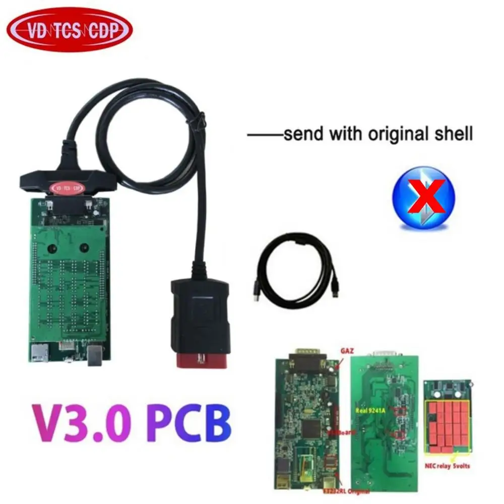 2016R0 новейшая версия/201503 для VD TCS CDP PRO OBD2 сканер автомобильный грузовик кабель комплект для delphis VD ds150e cdp и vci - Цвет: No Bluetooth