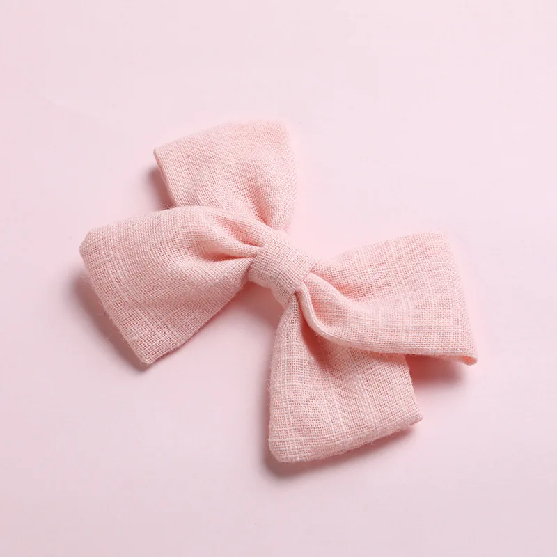 Lovely Hair Clips For Baby Girls Spring Hair Accessories Cotton Kids Infant Hair Bows Hairpin Princess Barrette Child 23 Colors