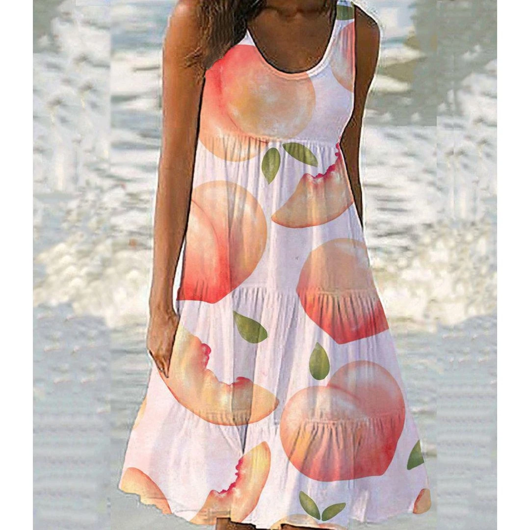 Vestido veraniego de playa con estampado 3D de delfín mujer, ropa de playa con volantes, bohemio, fiesta hawaiana, ropa de playa|Vestidos| - AliExpress